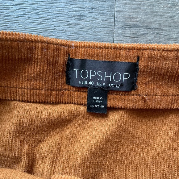 Top shop corduroy snap button a line skirt - Picture 2 of 3